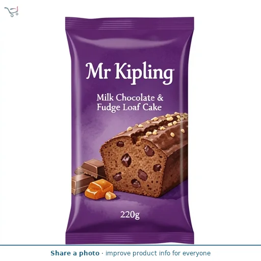 Mr Kipling Milk Chocolate & Fudge Loaf Cake 220g