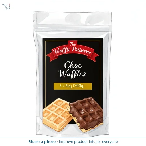 The Waffle Patisserie Choc Waffles 300g (5 x 60g)
