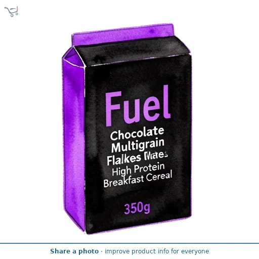 FUEL10K Chocolate Multigrain Flakes High Protein Breakfast Cereal 350g
