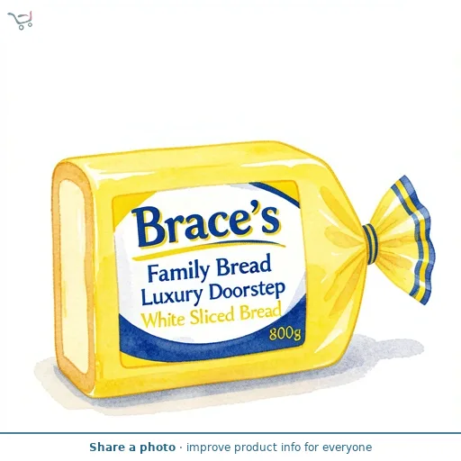 Brace's Family Bread Luxury Doorstep White Sliced Bread 800g