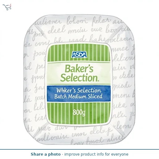ASDA Baker's Selection Baker's Selection White Batch Medium Sliced 800g