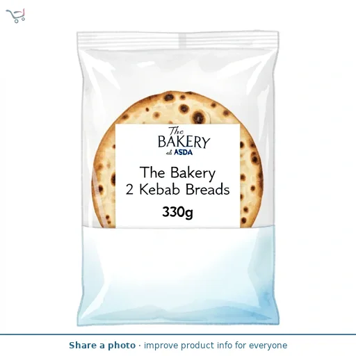 The BAKERY at ASDA The Bakery 2 Kebab Breads 330g