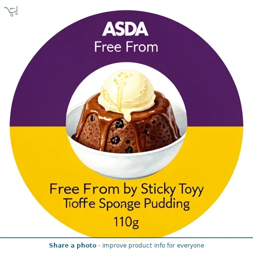 ASDA Free From Free From by  Sticky Toffee Sponge Pudding 110g