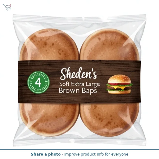 Sheldon's 4 Soft Extra Large Brown Baps
