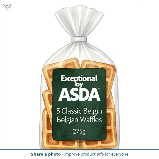 Exceptional by ASDA 5 Classic Belgian Waffles 275g