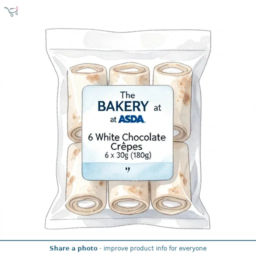 The BAKERY at ASDA 6 White Chocolate Crêpes 6 x 30g (180g)