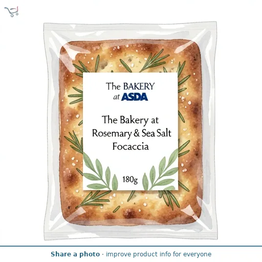The BAKERY at ASDA The Bakery at  Rosemary & Sea Salt Focaccia 180g