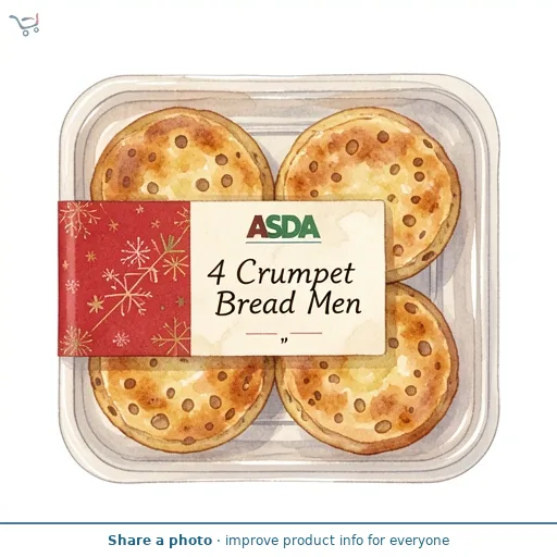 ASDA 4 Crumpet Bread Men