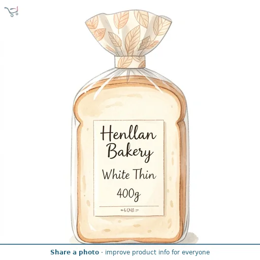 Henllan Bakery White Thin 400g