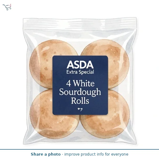 ASDA Extra Special 4 White Sourdough Rolls