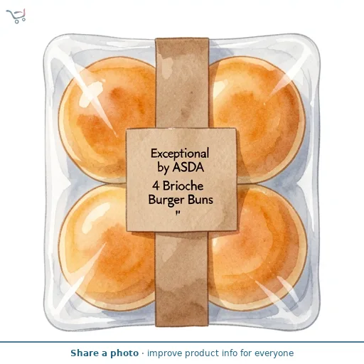 Exceptional by ASDA Exceptional by  4 Brioche Burger Buns