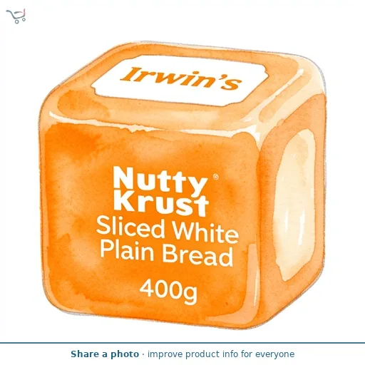 Irwin's Nutty Krust Sliced White Plain Bread 400g