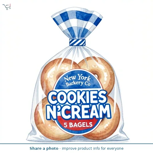 New York Bakery Co 5 Limited Edition Cookies N'Cream Bagels