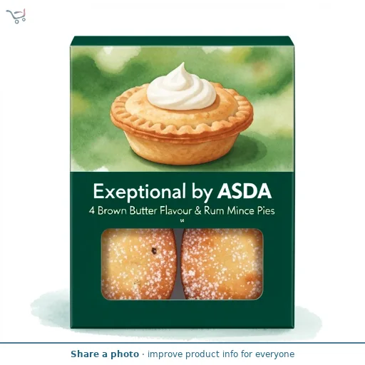 Exceptional by ASDA 4 Brown Butter Flavour & Rum Mince Pies