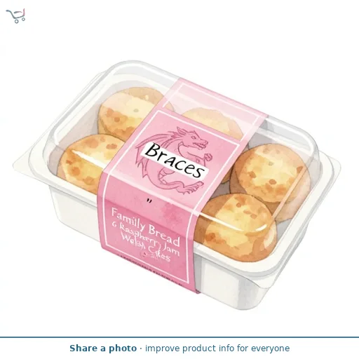 Braces 6 Raspberry Welsh Cakes