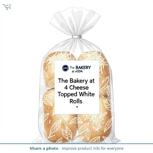 The BAKERY at ASDA The Bakery at  4 Cheese Topped White Rolls