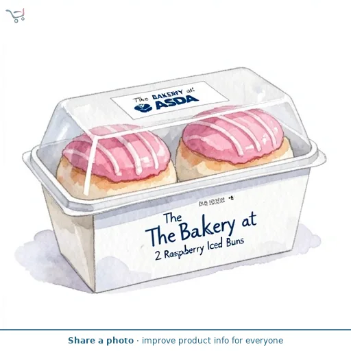 The BAKERY at ASDA The Bakery at  2 Raspberry Iced Buns
