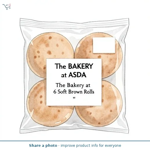The BAKERY at ASDA The Bakery at  6 Soft Brown Rolls