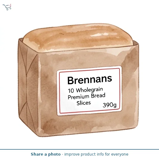 Brennans 10 Wholegrain Premium Bread Slices 390g