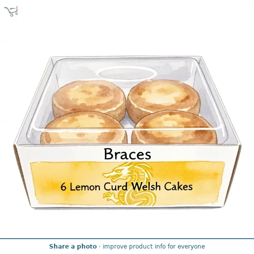 Braces 6 Lemon Curd Welsh Cakes