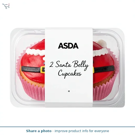ASDA 2 Santa Belly Cupcakes