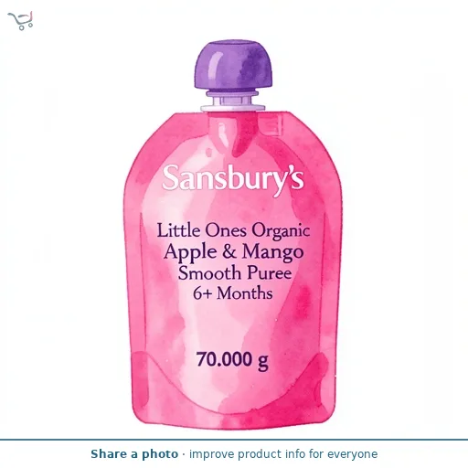 Sainsbury's Little Ones Organic Apple & Mango Smooth Puree 6+ Months 70g