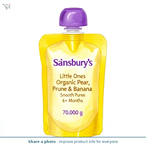 Sainsbury's Little Ones Organic Pear, Prune & Banana Smooth Puree 6+ Months 70g