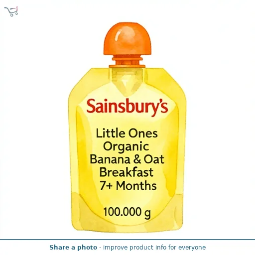 Sainsbury's Little Ones Organic Banana & Oat Breakfast 7+ Months 100g
