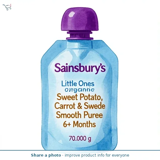 Sainsbury's Little Ones Organic Sweet Potato, Carrot & Swede Smooth Puree 6+ Months 70g