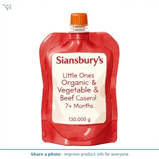 Sainsbury's Little Ones Organic Vegetable & Beef Casserole 7+ Months 130g