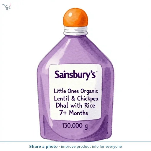 Sainsbury's Little Ones Organic Lentil & Chickpea Dhal with Rice 7+ Months 130g
