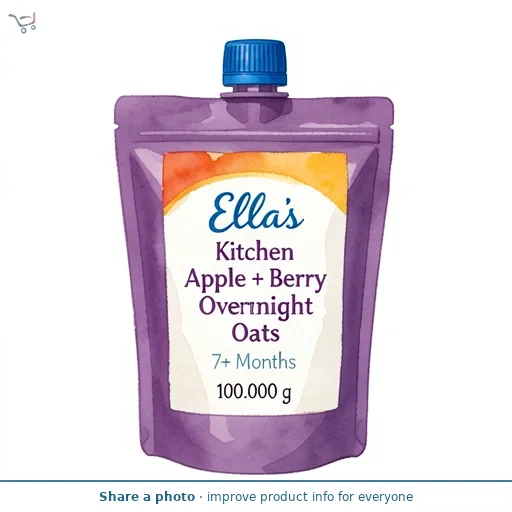 Ella's Kitchen Apple + Berry Overnight Oats 7+ Months 100g