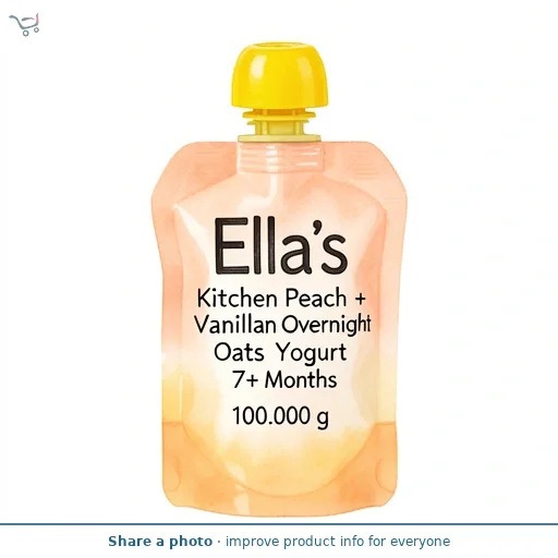 Ella's Kitchen Peach + Vanilla Overnight Oats with Yogurt 7+ Months 100g