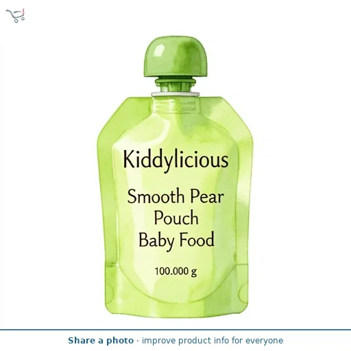 Kiddylicious Smooth Pear Pouch Baby Food 100g