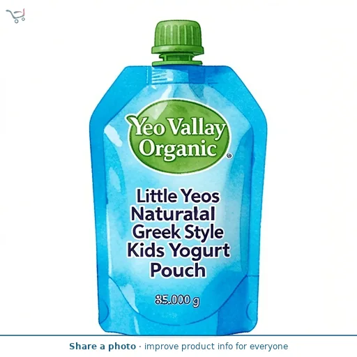 Yeo Valley Organic Little Yeos Natural Greek Style Kids Yogurt Pouch 85g