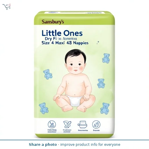 Sainsbury's Little Ones Dry Fit Size 4 Maxi 48 Nappies