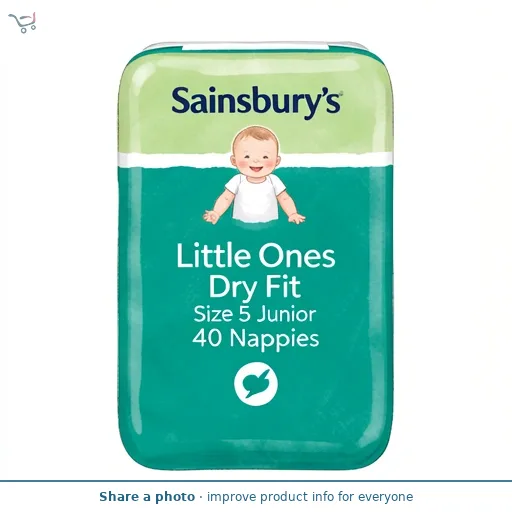 Sainsbury's Little Ones Dry Fit Size 5 Junior 40 Nappies
