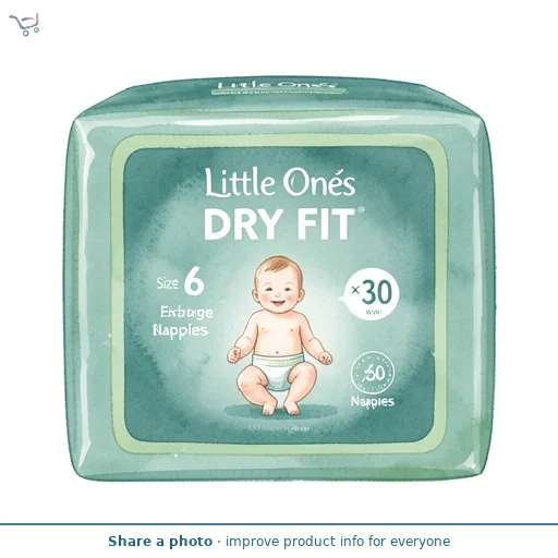 Sainsbury's Little Ones Dry Fit Size 6 Extra Large x30 Nappies