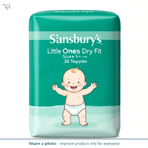 Sainsbury's Little Ones Dry Fit Size 5+ 36 Nappies