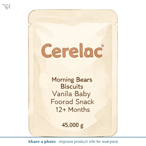 Cerelac Morning Bears Biscuits Vanilla Baby Food Snack 12+ Months 45g