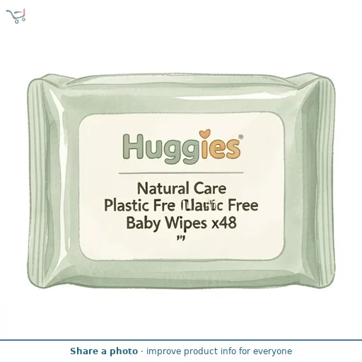 Huggies® Natural Care Plastic Free Baby wipes - 1 pack of 48 Wipes
