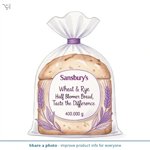 Sainsbury's Wheat & Rye Sourdough Half Bloomer Bread, Taste the Difference 400g