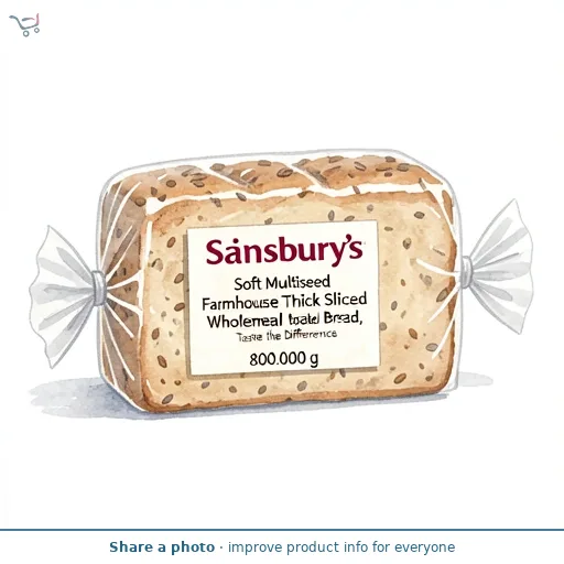 Sainsbury's Soft Multiseed Farmhouse Thick Sliced Wholemeal Bread, Taste the Difference 800g