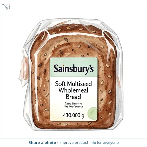 Sainsbury's Soft Multiseed Wholemeal Bread, Taste the Difference 430g