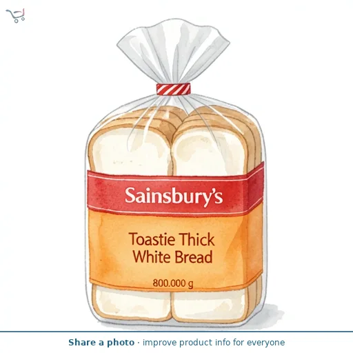 Sainsbury's Toastie Thick Sliced White Bread 800g
