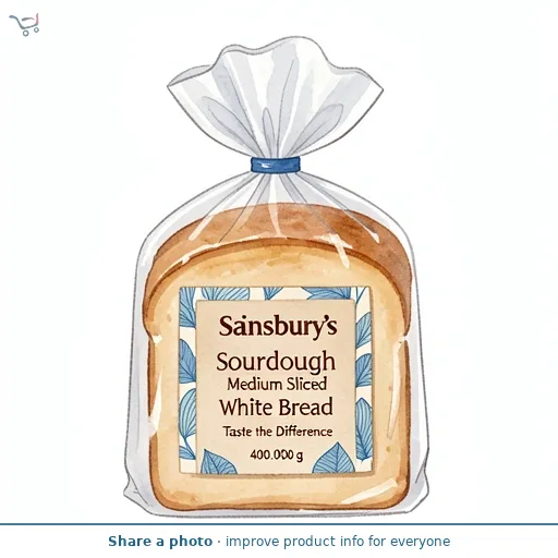 Sainsbury's Sourdough Medium Sliced White Bread, Taste the Difference 400g