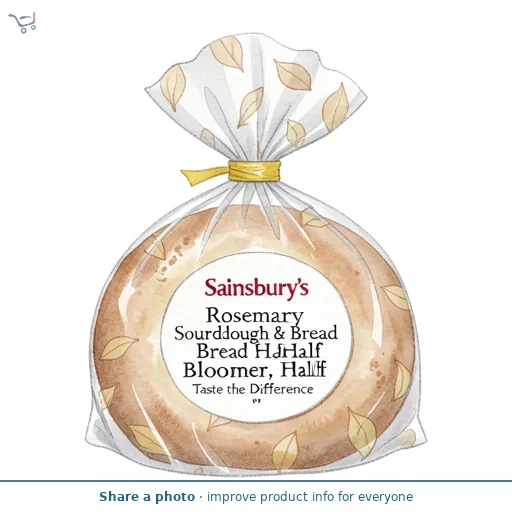 Sainsbury's Rosemary Sourdough & Bread Half Bloomer, Taste the Difference