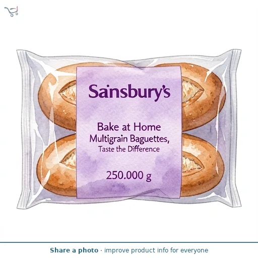 Sainsbury's Bake at Home Multigrain Baguettes, Taste the Difference 2 x 125g