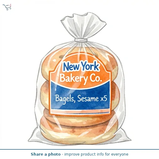 New York Bakery Co. Bagels, Sesame x5