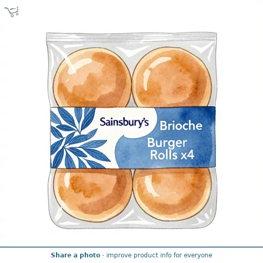 Sainsbury's Brioche Burger Buns Rolls x4